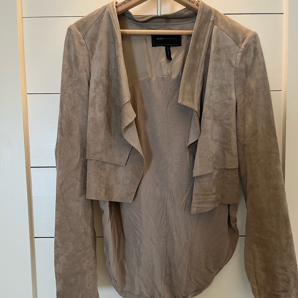 BCBGMAXAZRIA Suede Brown Jacket